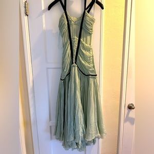 Vintage Sage Green Silk Hermes Dress XS